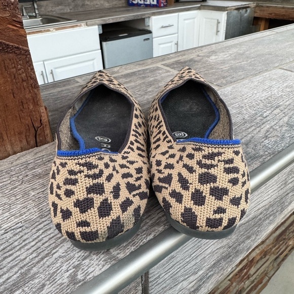 Rothy's Women's The Point Ballet Flats Leopard Print Pointy Toe - Picture 5 of 5